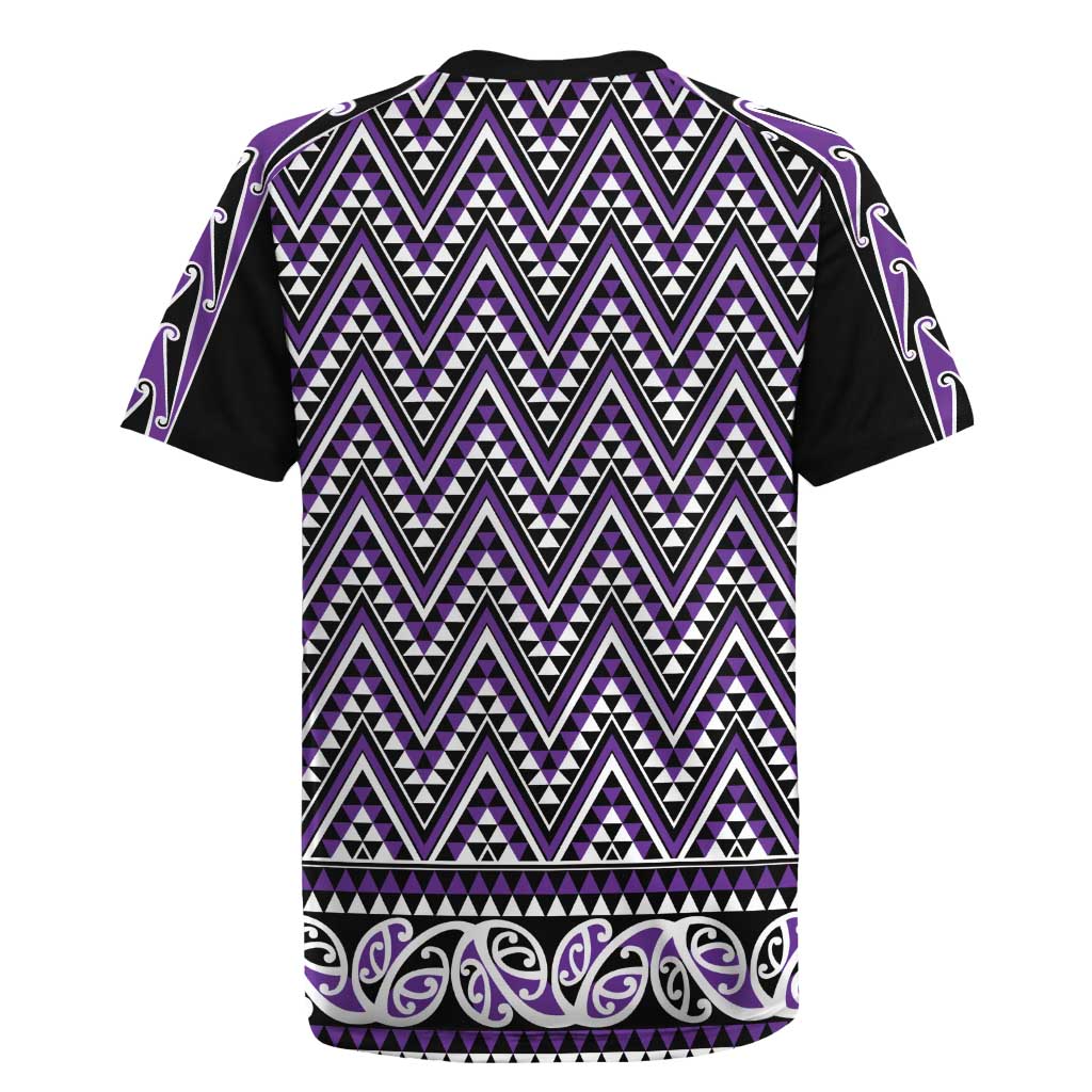 New Zealand Maori Niho Taniwha Rugby Jersey Waiporopo Mangopare and Puhoro Pattern