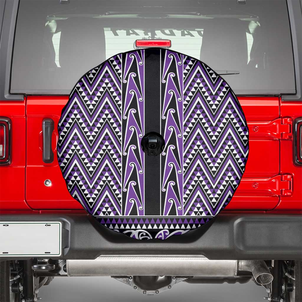 New Zealand Maori Niho Taniwha Spare Tire Cover Waiporopo Mangopare and Puhoro Pattern