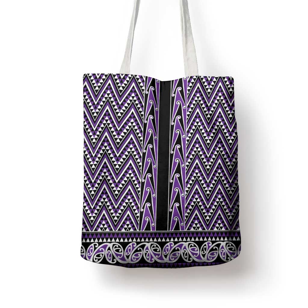 New Zealand Maori Niho Taniwha Tote Bag Waiporopo Mangopare and Puhoro Pattern - Polynesian Pride