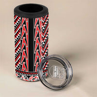 New Zealand Maori Niho Taniwha 4 in 1 Can Cooler Tumbler Whero Mangopare and Puhoro Pattern