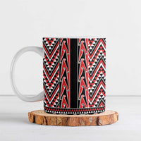 New Zealand Maori Niho Taniwha Ceramic Mug Whero Mangopare and Puhoro Pattern - Polynesian Pride