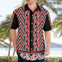 New Zealand Maori Niho Taniwha Hawaiian Shirt Whero Mangopare and Puhoro Pattern
