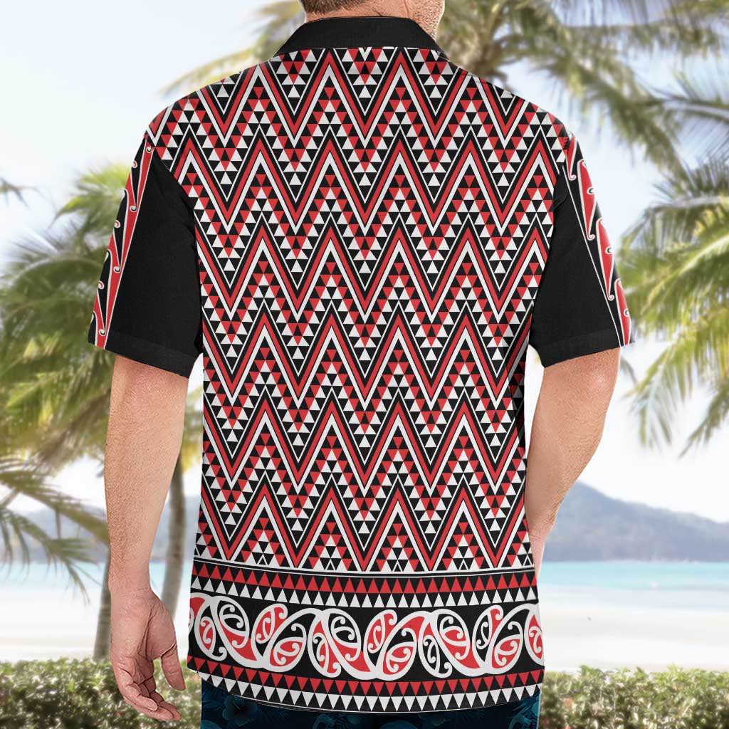 New Zealand Maori Niho Taniwha Hawaiian Shirt Whero Mangopare and Puhoro Pattern