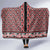 New Zealand Maori Niho Taniwha Hooded Blanket Whero Mangopare and Puhoro Pattern