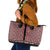 New Zealand Maori Niho Taniwha Leather Tote Bag Whero Mangopare and Puhoro Pattern