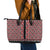 New Zealand Maori Niho Taniwha Leather Tote Bag Whero Mangopare and Puhoro Pattern