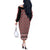 New Zealand Maori Niho Taniwha Off The Shoulder Long Sleeve Dress Whero Mangopare and Puhoro Pattern