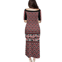 New Zealand Maori Niho Taniwha Puletasi Whero Mangopare and Puhoro Pattern