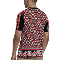 New Zealand Maori Niho Taniwha Rugby Jersey Whero Mangopare and Puhoro Pattern