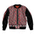 New Zealand Maori Niho Taniwha Sleeve Zip Bomber Jacket Whero Mangopare and Puhoro Pattern