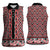 New Zealand Maori Niho Taniwha Women Sleeveless Polo Shirt Whero Mangopare and Puhoro Pattern