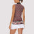 New Zealand Maori Niho Taniwha Women Sleeveless Polo Shirt Whero Mangopare and Puhoro Pattern