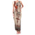 Vintage Bula Fiji Personalised Family Matching Tank Maxi Dress and Hawaiian Shirt Beige Hibiscus Tapa Pattern