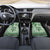 Vintage Bula Fiji Personalised Car Mats Green Hibiscus Tapa Pattern