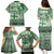Vintage Bula Fiji Personalised Family Matching Puletasi and Hawaiian Shirt Green Hibiscus Tapa Pattern