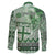 Vintage Bula Fiji Personalised Family Matching Puletasi and Hawaiian Shirt Green Hibiscus Tapa Pattern