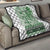 Vintage Bula Fiji Personalised Quilt Green Hibiscus Tapa Pattern