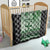Vintage Bula Fiji Personalised Quilt Green Hibiscus Tapa Pattern