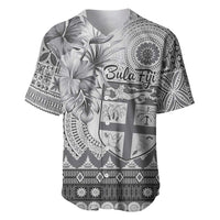Vintage Bula Fiji Personalised Baseball Jersey Beige Hibiscus Tapa Pattern LT9 White - Polynesian Pride
