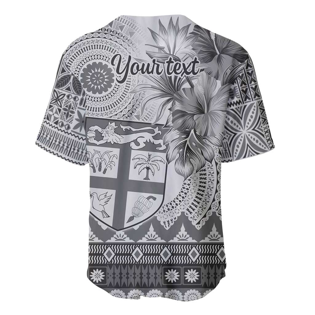 Vintage Bula Fiji Personalised Baseball Jersey Beige Hibiscus Tapa Pattern LT9 - Polynesian Pride