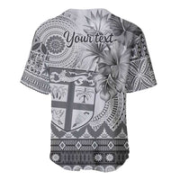 Vintage Bula Fiji Personalised Baseball Jersey Beige Hibiscus Tapa Pattern LT9 - Polynesian Pride
