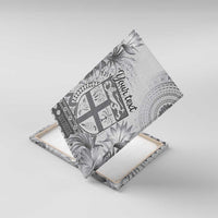 Vintage Bula Fiji Personalised Canvas Wall Art Beige Hibiscus Tapa Pattern LT9