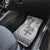 Vintage Bula Fiji Personalised Car Mats Beige Hibiscus Tapa Pattern