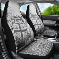 Vintage Bula Fiji Personalised Car Seat Cover Beige Hibiscus Tapa Pattern LT9