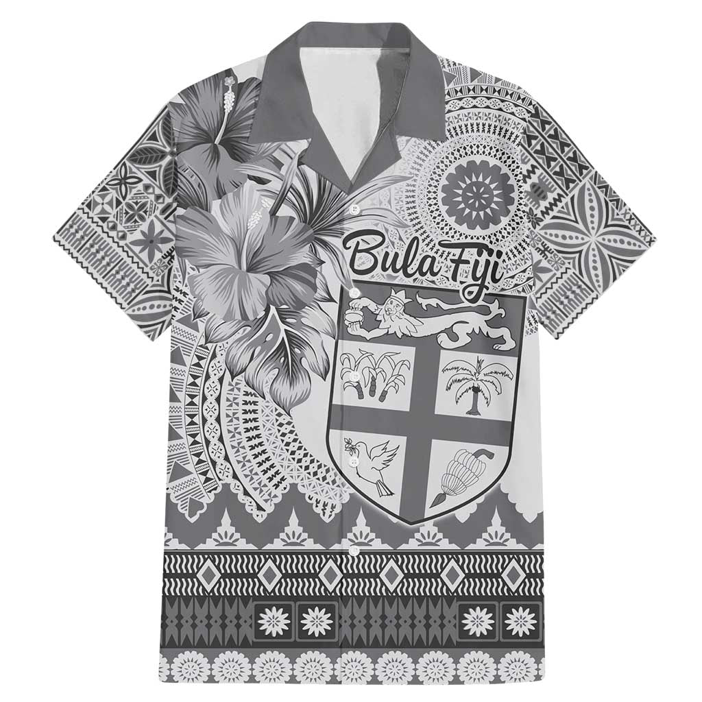 Vintage Bula Fiji Personalised Family Matching Mermaid Dress and Hawaiian Shirt Beige Hibiscus Tapa Pattern