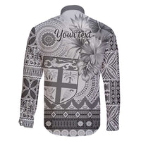 Vintage Bula Fiji Personalised Family Matching Mermaid Dress and Hawaiian Shirt Beige Hibiscus Tapa Pattern