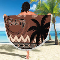 Personalised Bula Fiji 679 Beach Blanket Fijian Tagimoucia Masi Tapa Art