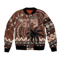 Personalised Bula Fiji 679 Bomber Jacket Fijian Tagimoucia Masi Tapa Art
