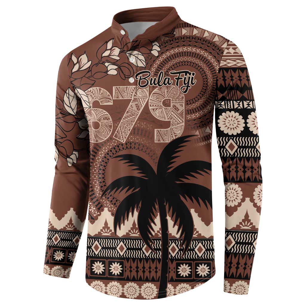 Personalised Bula Fiji 679 Button Sweatshirt Fijian Tagimoucia Masi Tapa Art