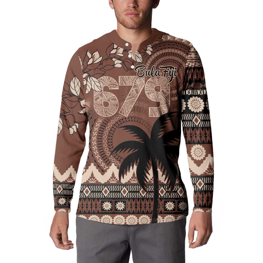 Personalised Bula Fiji 679 Button Sweatshirt Fijian Tagimoucia Masi Tapa Art