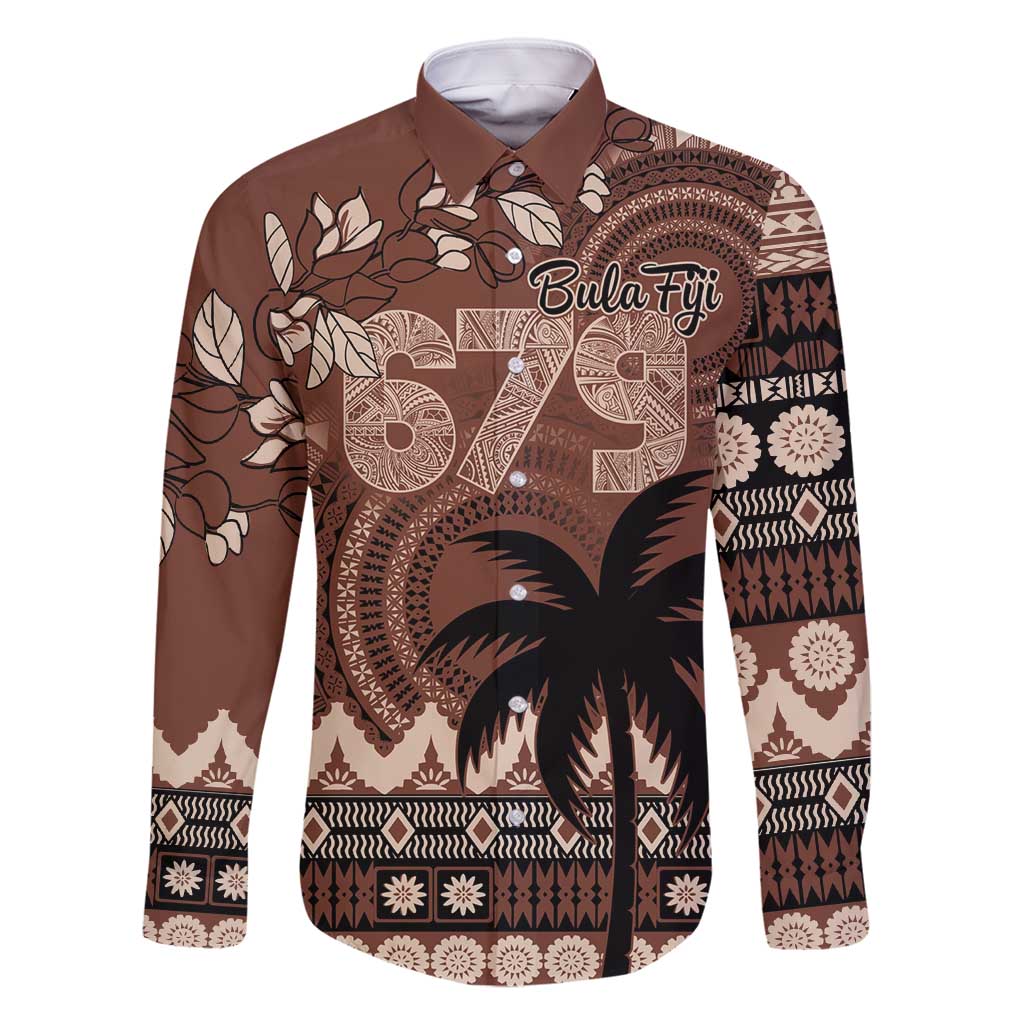 Personalised Bula Fiji 679 Family Matching Long Sleeve Bodycon Dress and Hawaiian Shirt Fijian Tagimoucia Masi Tapa Art