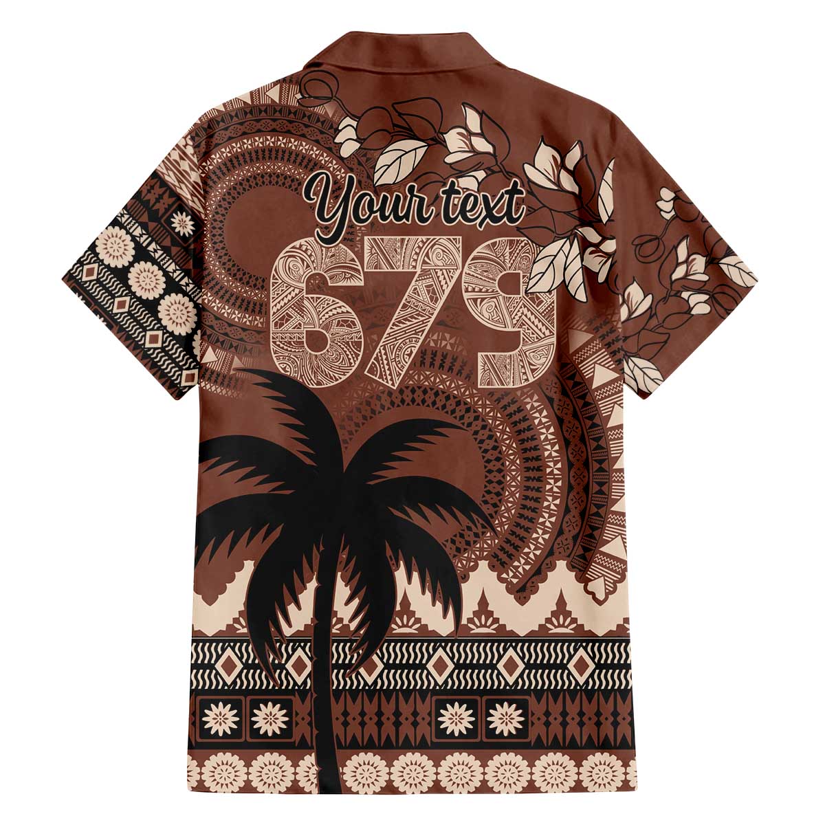 Personalised Bula Fiji 679 Family Matching Puletasi and Hawaiian Shirt Fijian Tagimoucia Masi Tapa Art