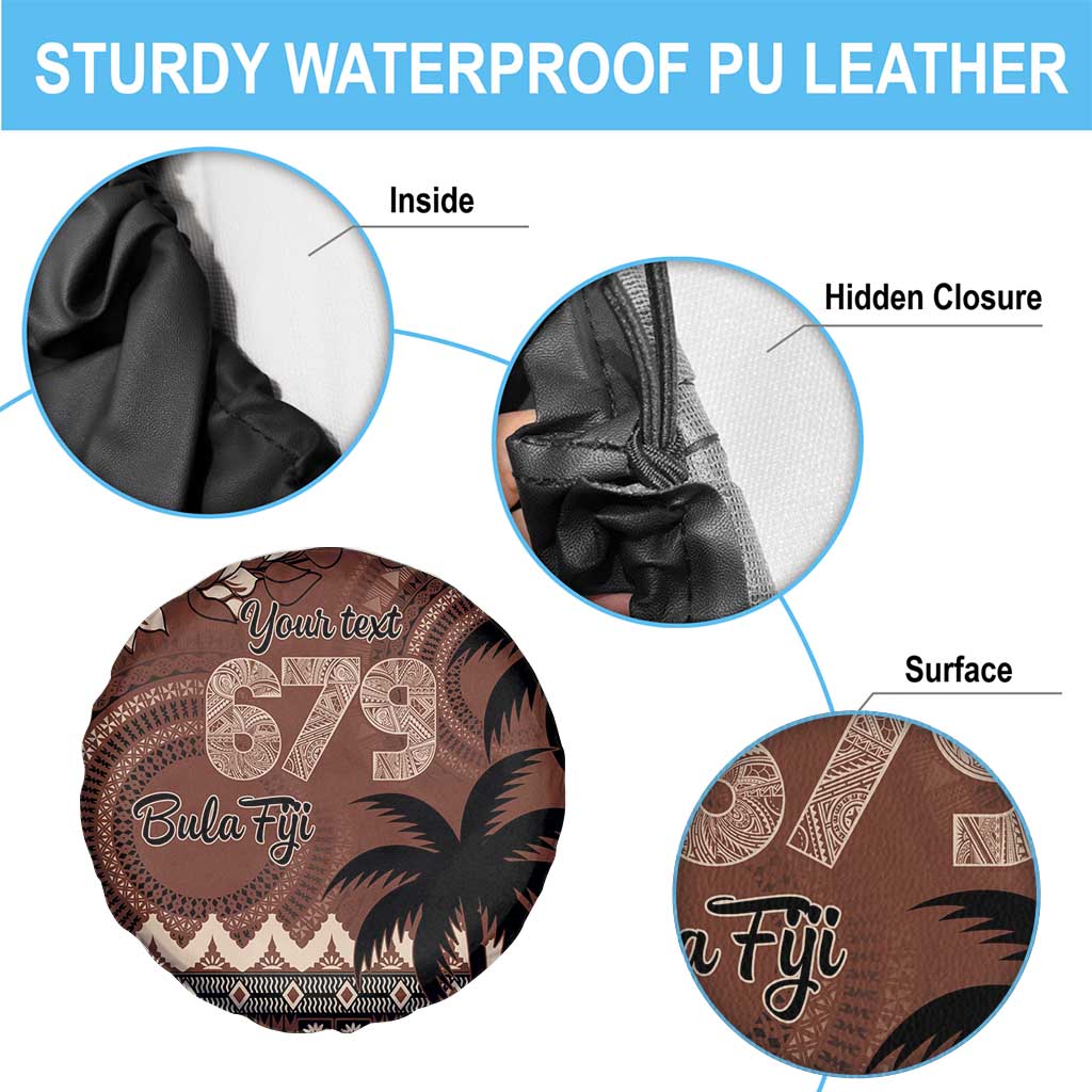 Personalised Bula Fiji 679 Spare Tire Cover Fijian Tagimoucia Masi Tapa Art LT9 - Polynesian Pride