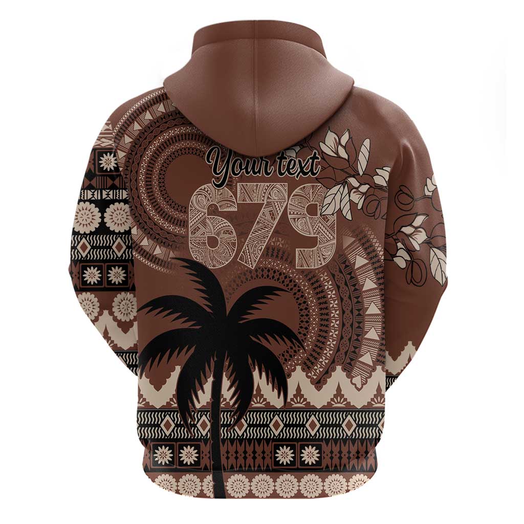 Personalised Bula Fiji 679 Zip Hoodie Fijian Tagimoucia Masi Tapa Art