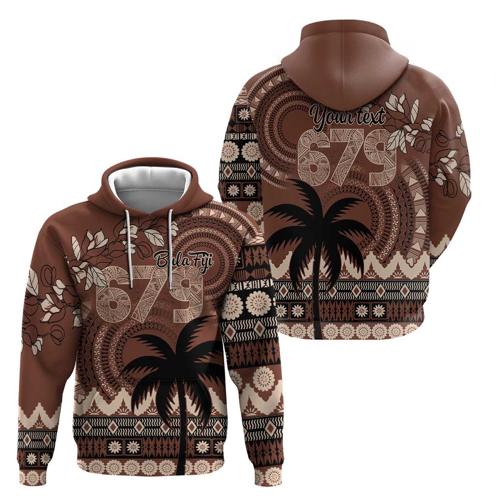 Personalised Bula Fiji 679 Zip Hoodie Fijian Tagimoucia Masi Tapa Art