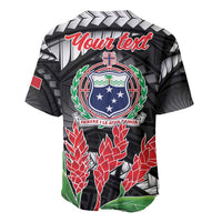 Personalised Samoa 685 Baseball Jersey Teuila Flower With Black Samoan Tattoo LT9 - Polynesian Pride