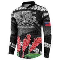 Personalised Samoa 685 Button Sweatshirt Teuila Flower With Black Samoan Tattoo