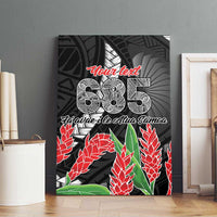 Personalised Samoa 685 Canvas Wall Art Teuila Flower With Black Samoan Tattoo