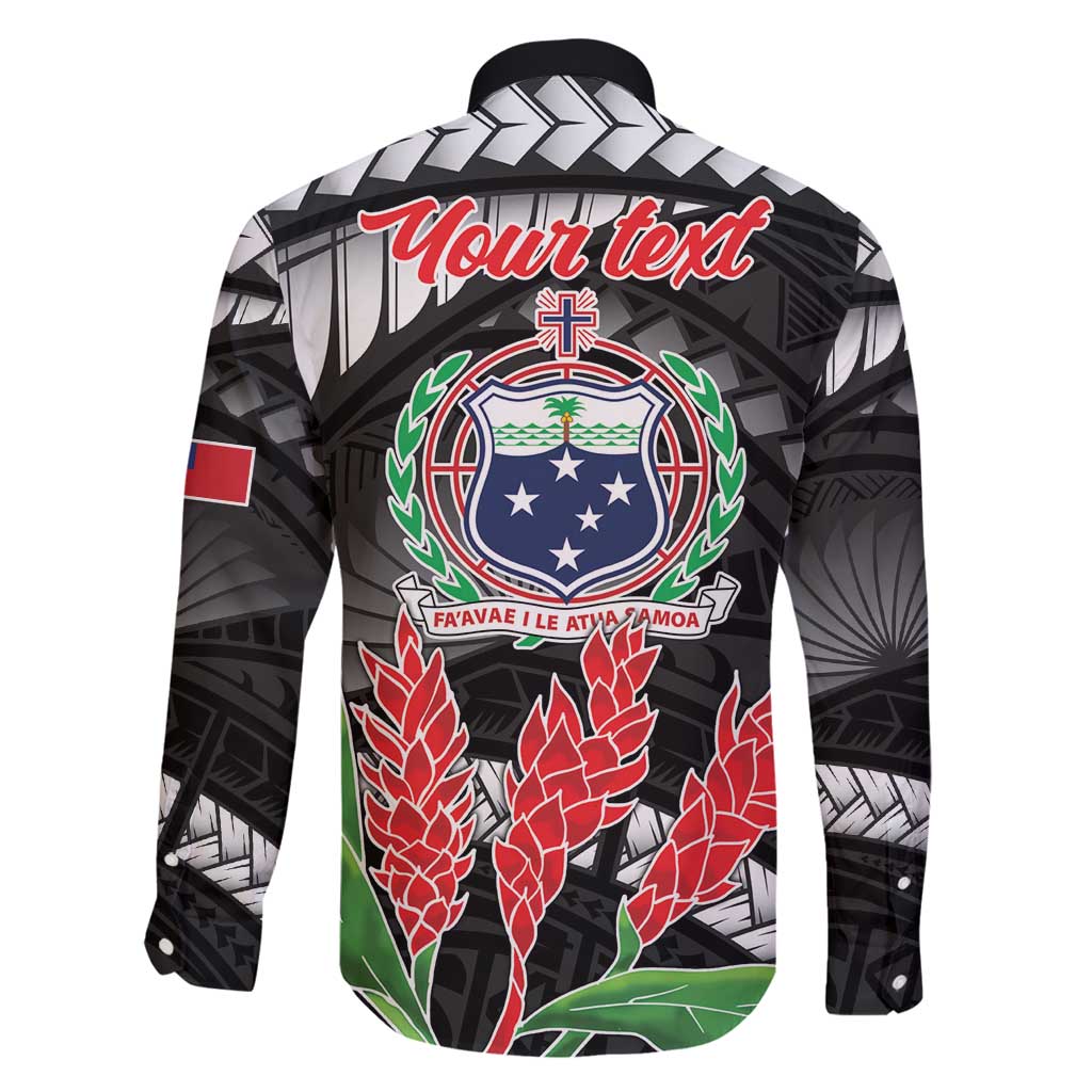 Personalised Samoa 685 Family Matching Summer Maxi Dress and Hawaiian Shirt Teuila Flower With Black Samoan Tattoo