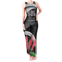 Personalised Samoa 685 Tank Maxi Dress Teuila Flower With Black Samoan Tattoo LT9 Women Black - Polynesian Pride
