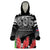 Personalised Samoa 685 Wearable Blanket Hoodie Teuila Flower With Black Samoan Tattoo