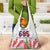 Personalised Samoa 685 Grocery Bag Teuila Flower With White Samoan Tattoo
