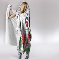Personalised Samoa 685 Hooded Blanket Teuila Flower With White Samoan Tattoo LT9 - Polynesian Pride