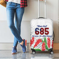 Personalised Samoa 685 Luggage Cover Teuila Flower With White Samoan Tattoo LT9 - Polynesian Pride