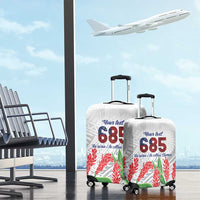 Personalised Samoa 685 Luggage Cover Teuila Flower With White Samoan Tattoo LT9 - Polynesian Pride