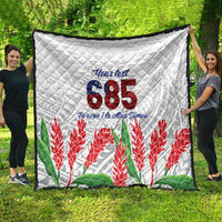 Personalised Samoa 685 Quilt Teuila Flower With White Samoan Tattoo LT9 - Polynesian Pride
